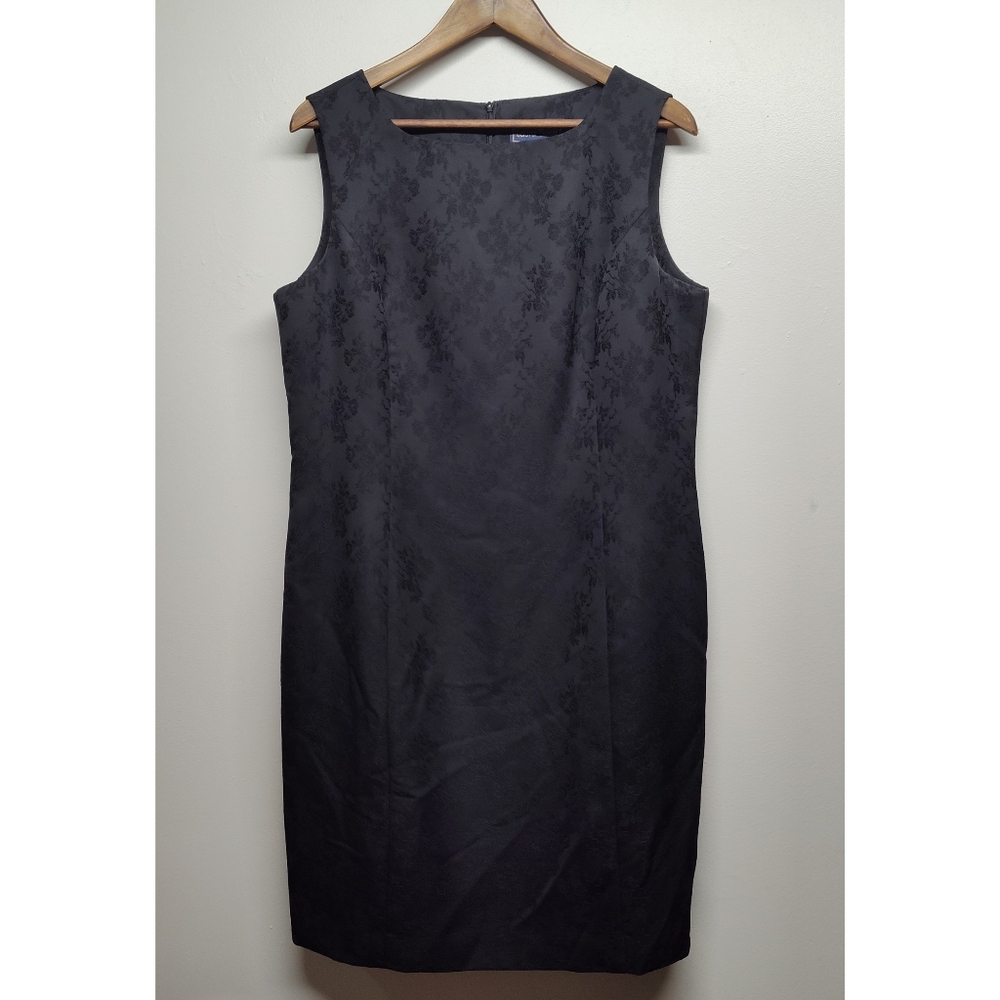 Laura Scott Mini Dress Women Plus Size 16 Black Floral Sleeveless